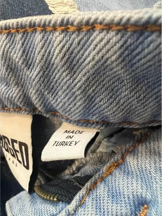 RAGGED JEANS Womens 24 Blue Two-Tone Patchwork Frayed Seams Denim RJSS2101020BDN - Picture 13 of 14